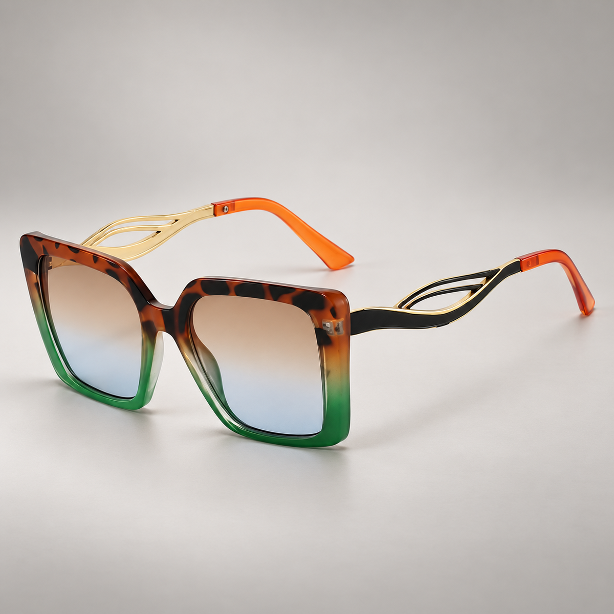 Celeste Oversized Square Sunglasses with Gradient Lenses