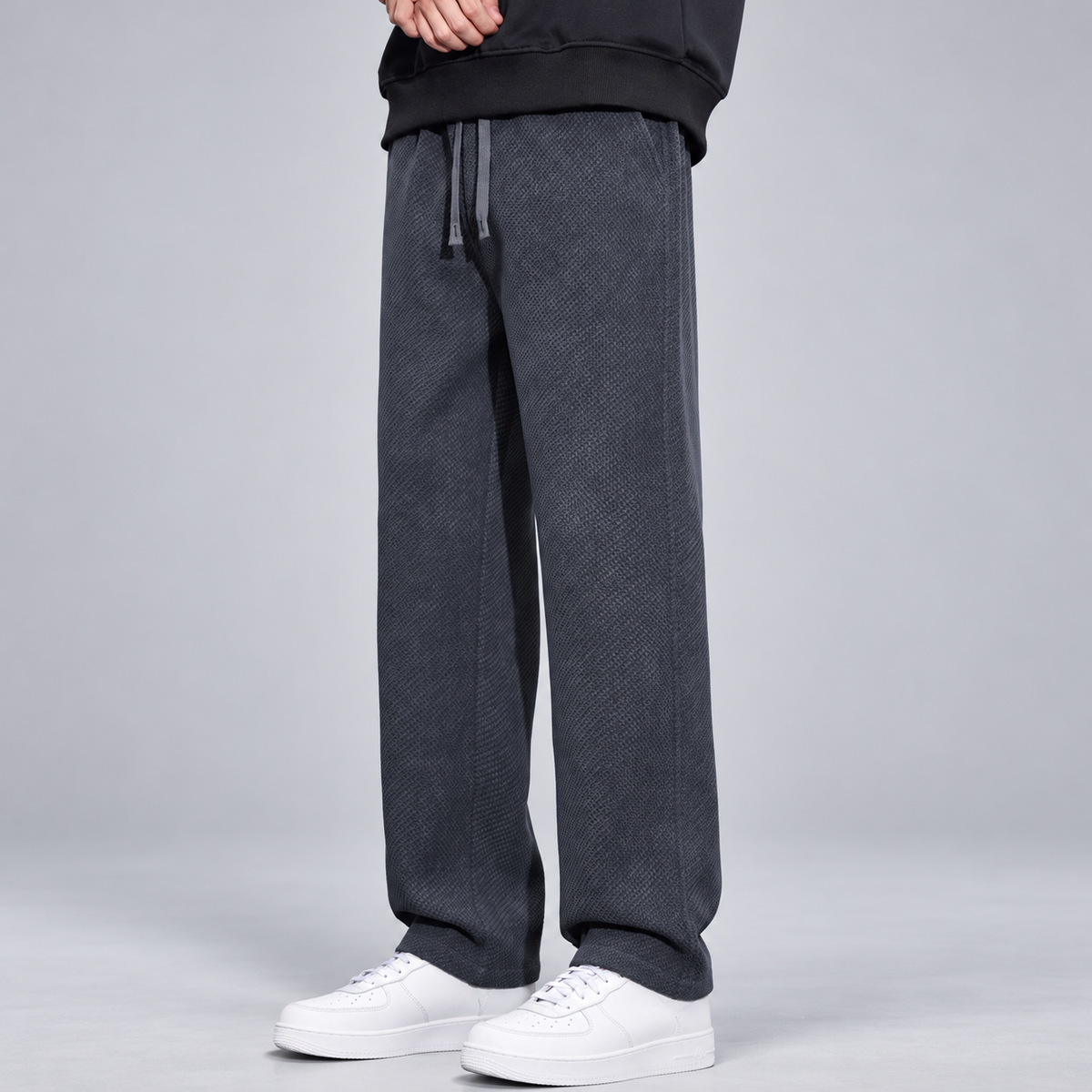 Thierry Men's Textured Wide-Leg Drawstring Pants