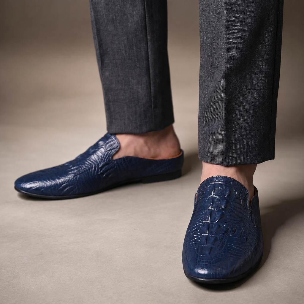 Charleston Men’s Pointed-Toe Leather Slip-On Loafers