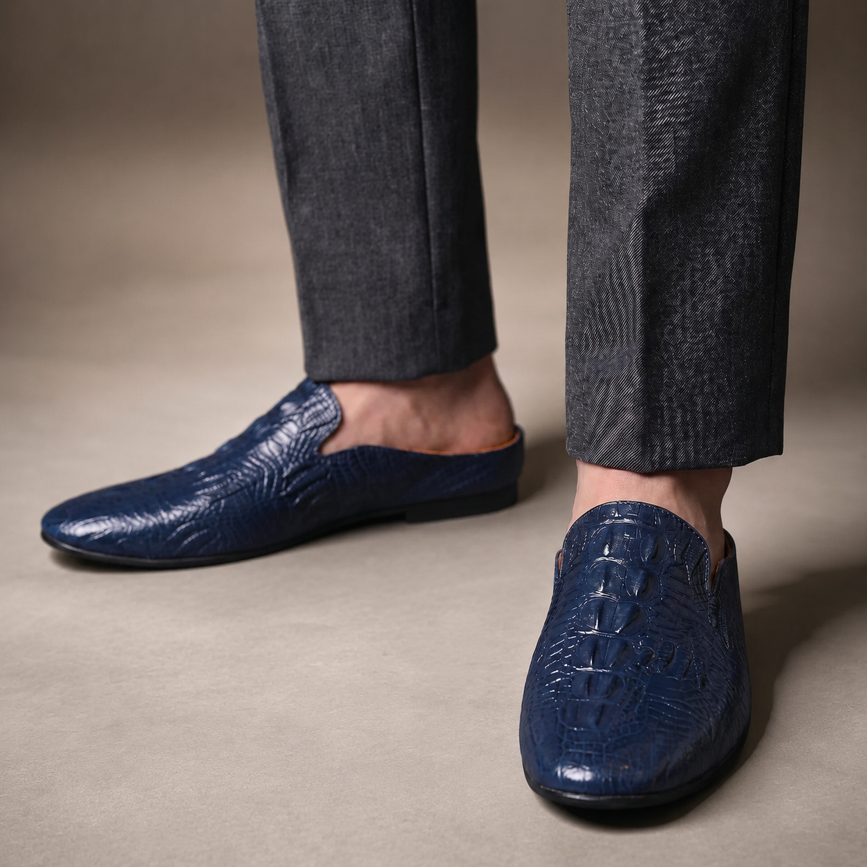 Charleston Men’s Pointed-Toe Leather Slip-On Loafers
