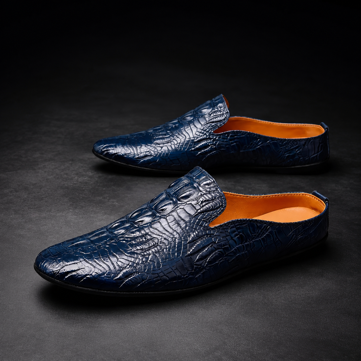 Charleston Men’s Pointed-Toe Leather Slip-On Loafers