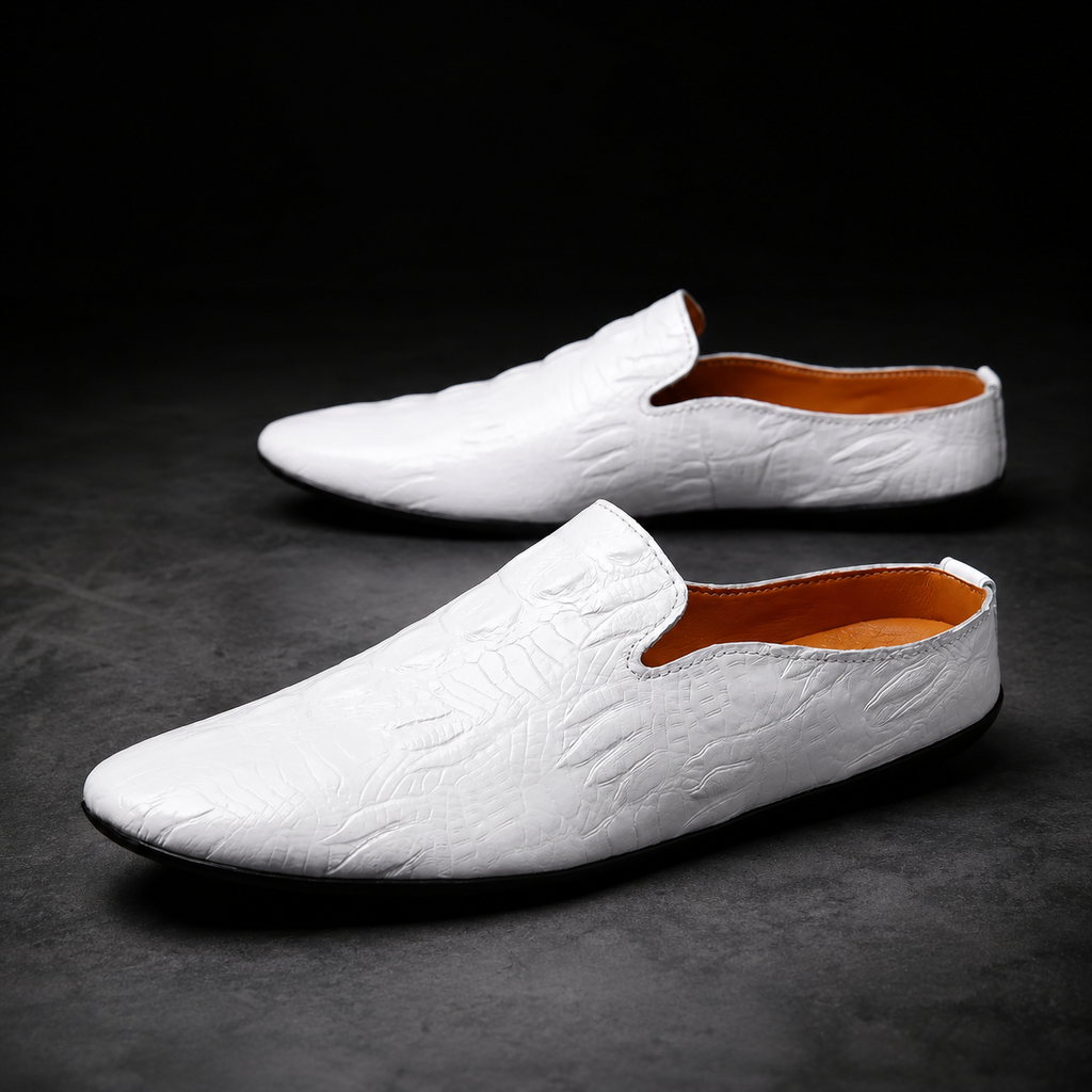 Charleston Men’s Pointed-Toe Leather Slip-On Loafers