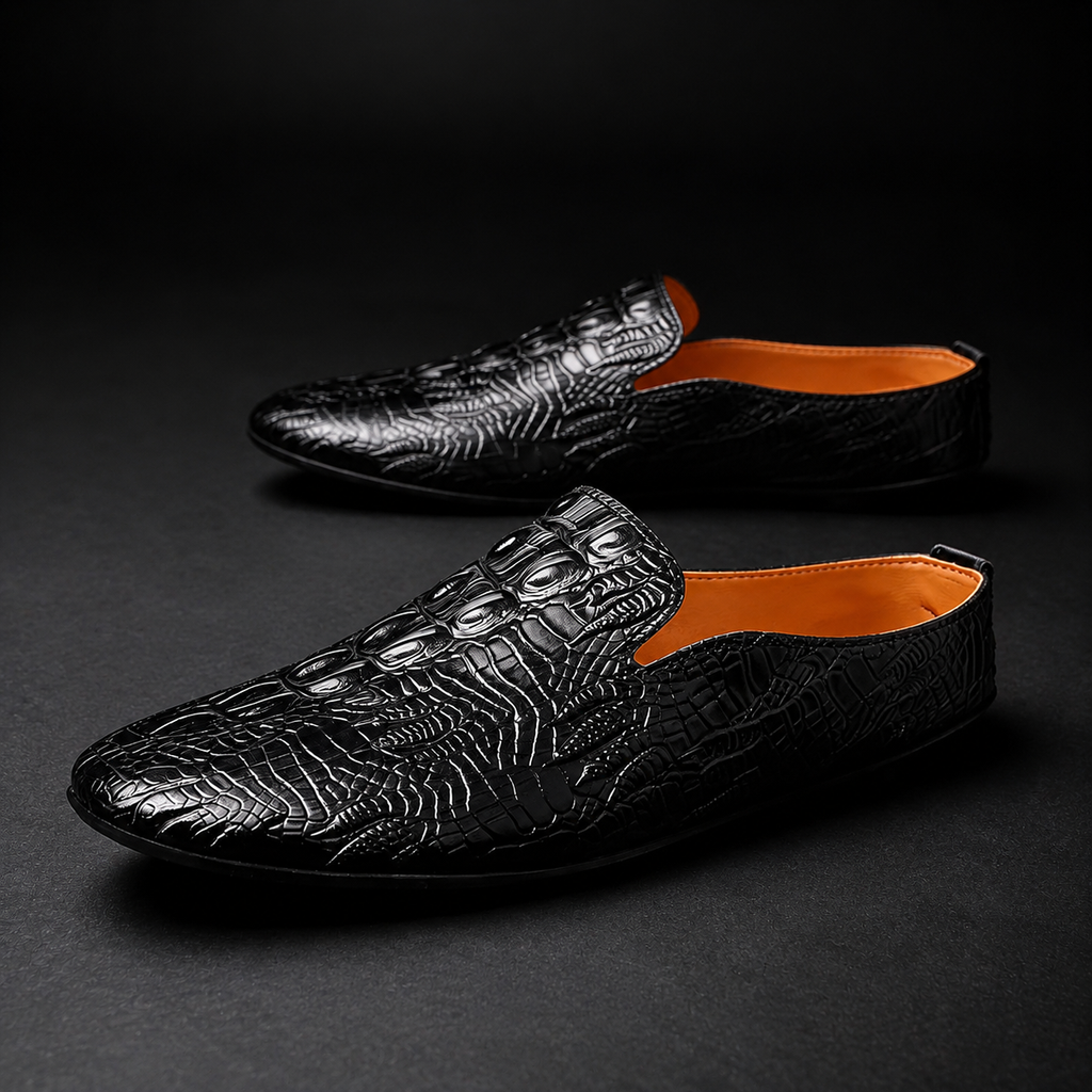 Charleston Men’s Pointed-Toe Leather Slip-On Loafers