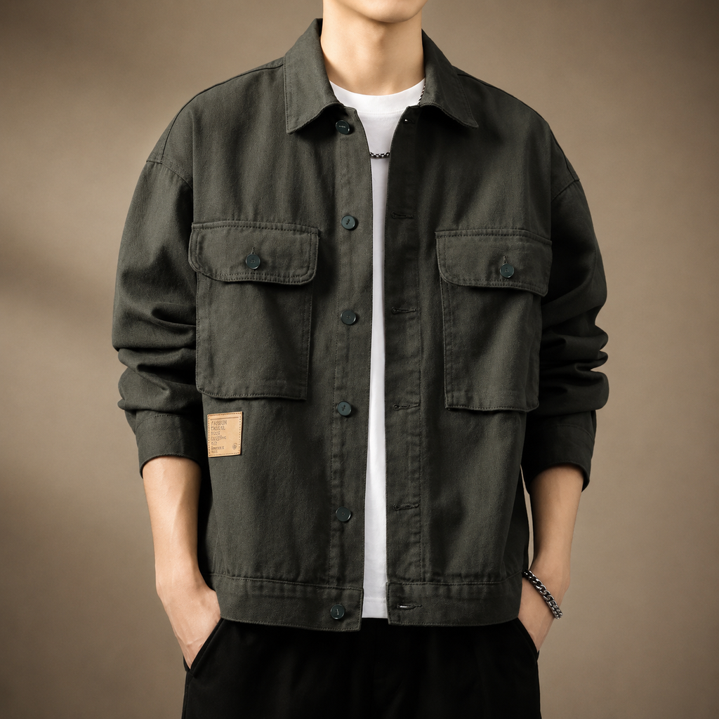 Enzo Men's Heavyweight Denim Jacket