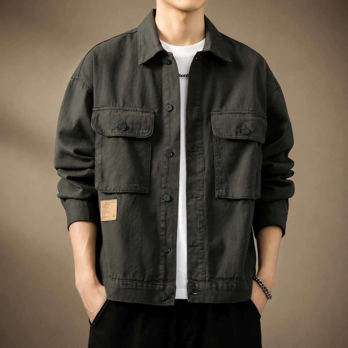 Enzo Men's Heavyweight Denim Jacket