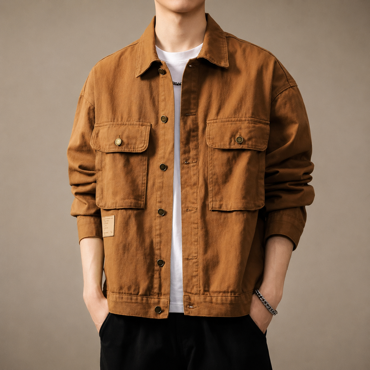 Enzo Men's Heavyweight Denim Jacket