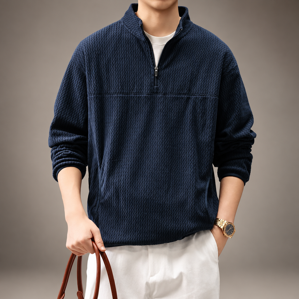 Tristan Textured Quarter-Zip Pullover