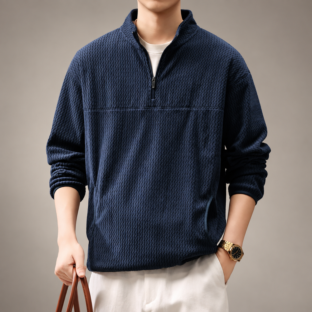 Tristan Textured Quarter-Zip Pullover
