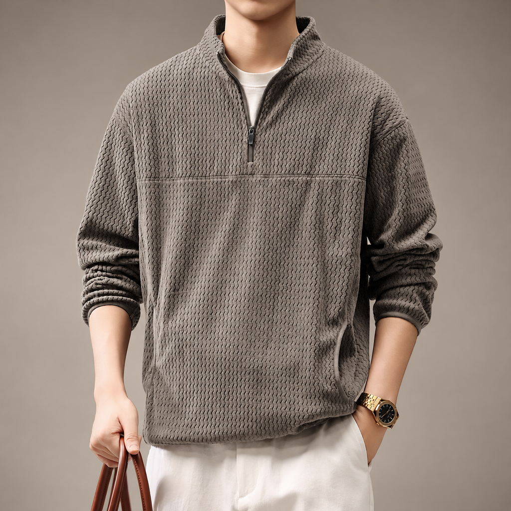 Tristan Textured Quarter-Zip Pullover