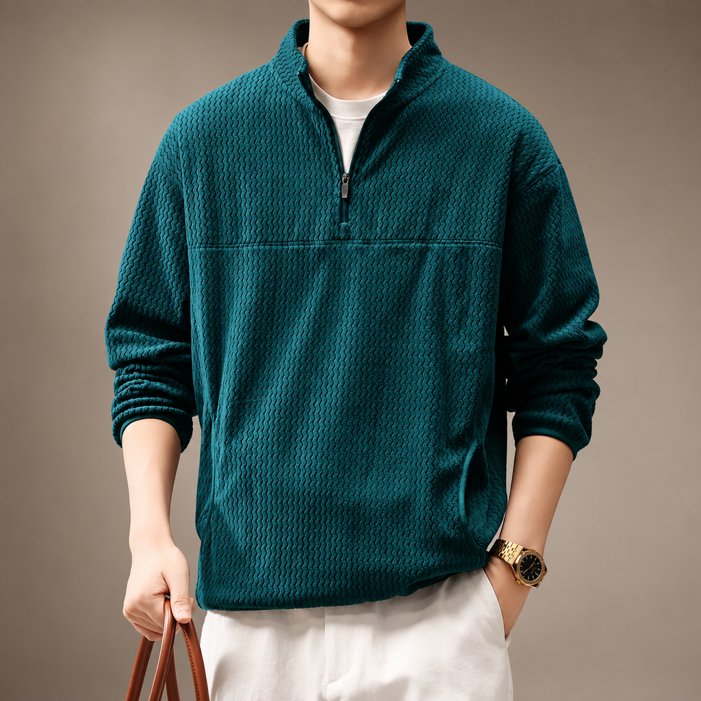 Tristan Textured Quarter-Zip Pullover