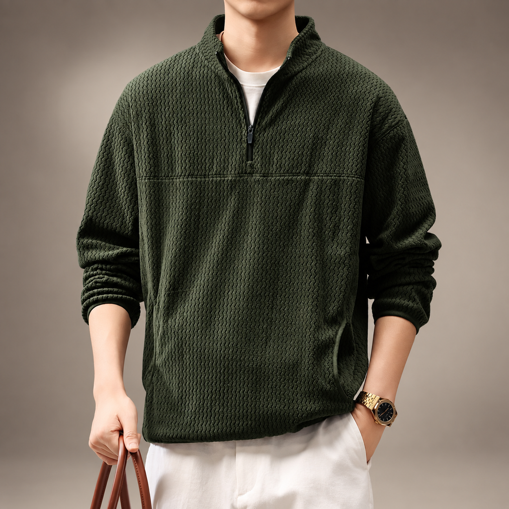 Tristan Textured Quarter-Zip Pullover