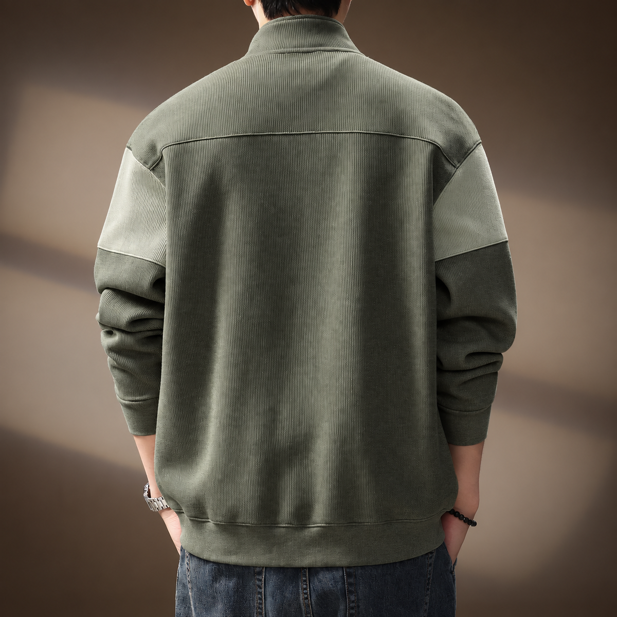 Oliver Colorblock Knit Zip Jacket for Men