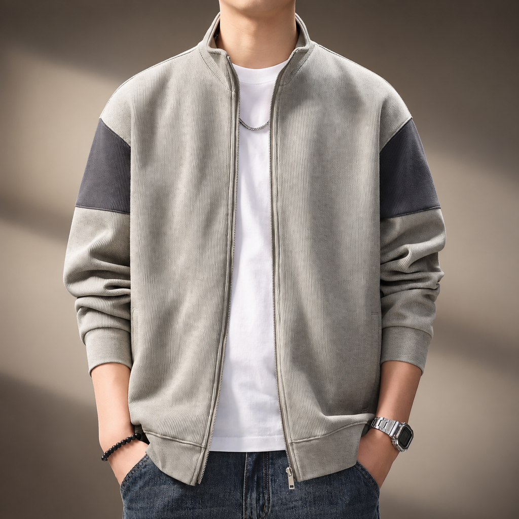 Oliver Colorblock Knit Zip Jacket for Men