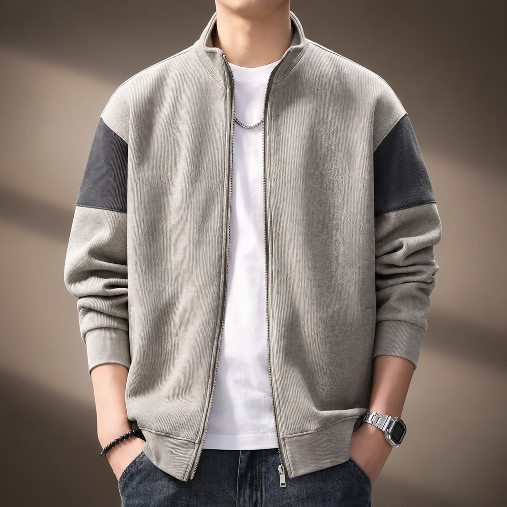 Oliver Colorblock Knit Zip Jacket for Men