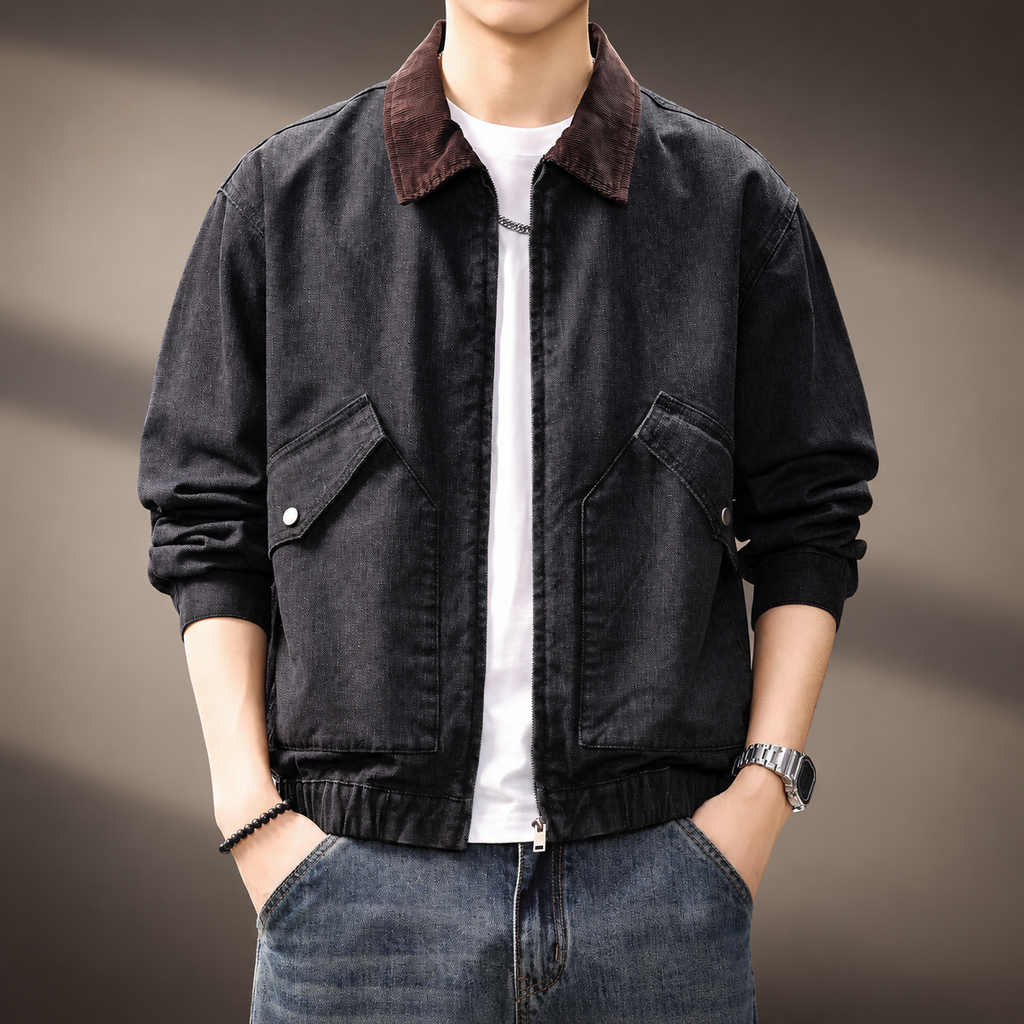 Lucas Contrast Collar Utility Jacket