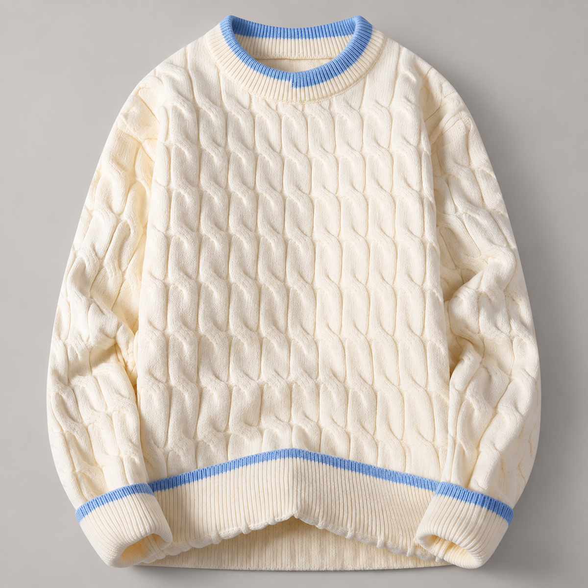 William Textured Cable-Knit Pullover Sweater