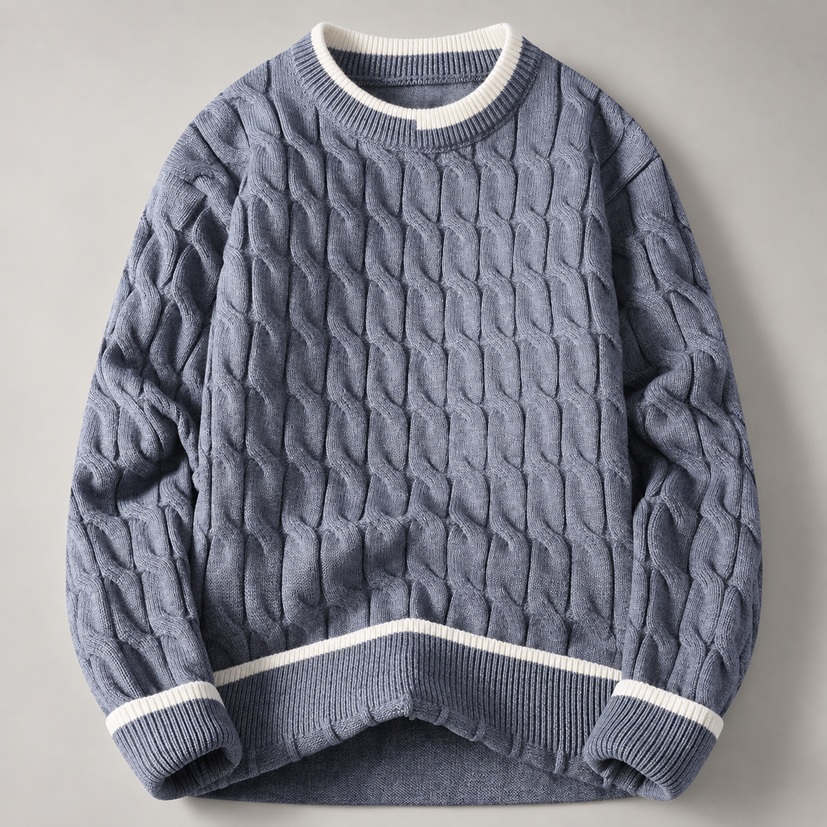 William Textured Cable-Knit Pullover Sweater