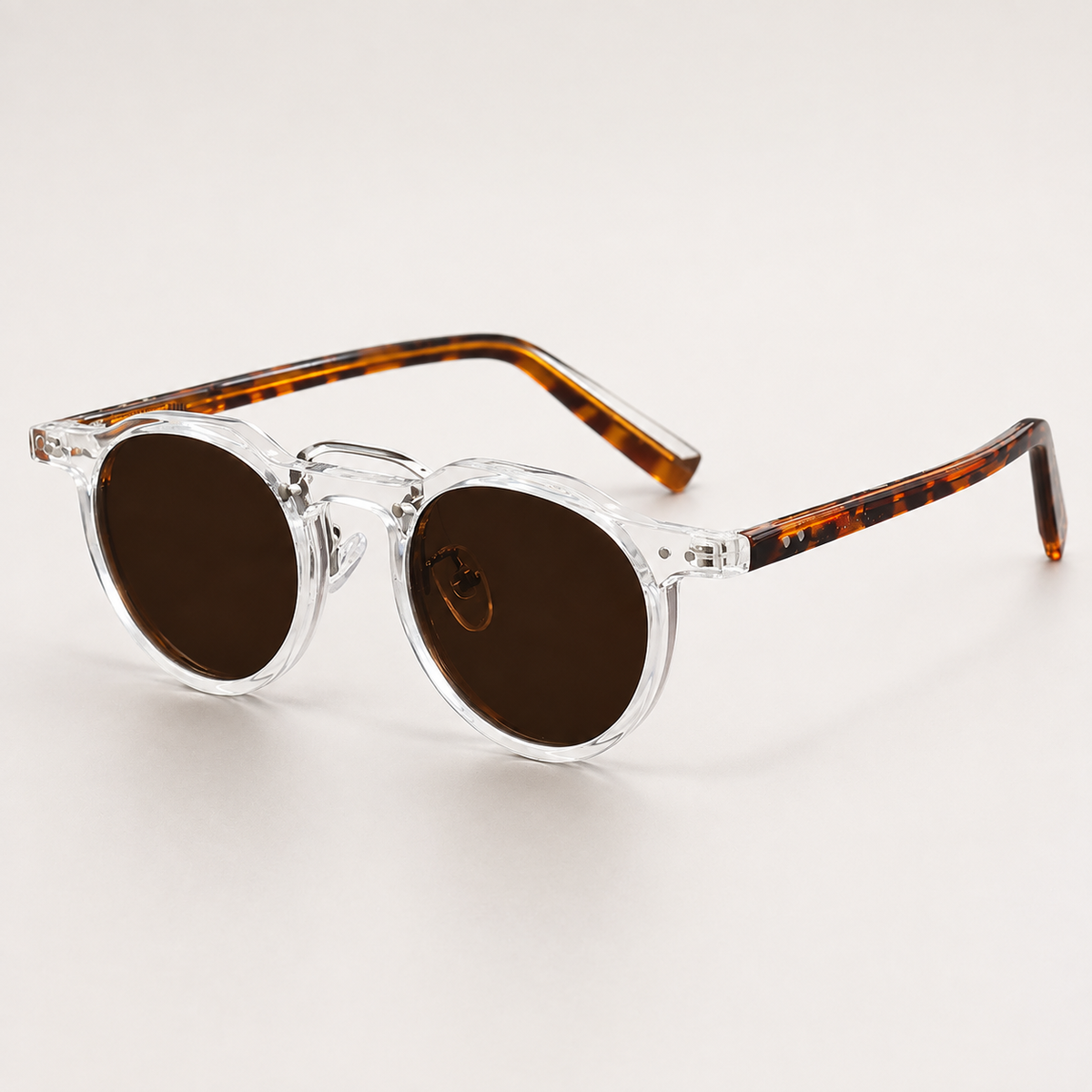 Felix Double-Bridge Round Sunglasses