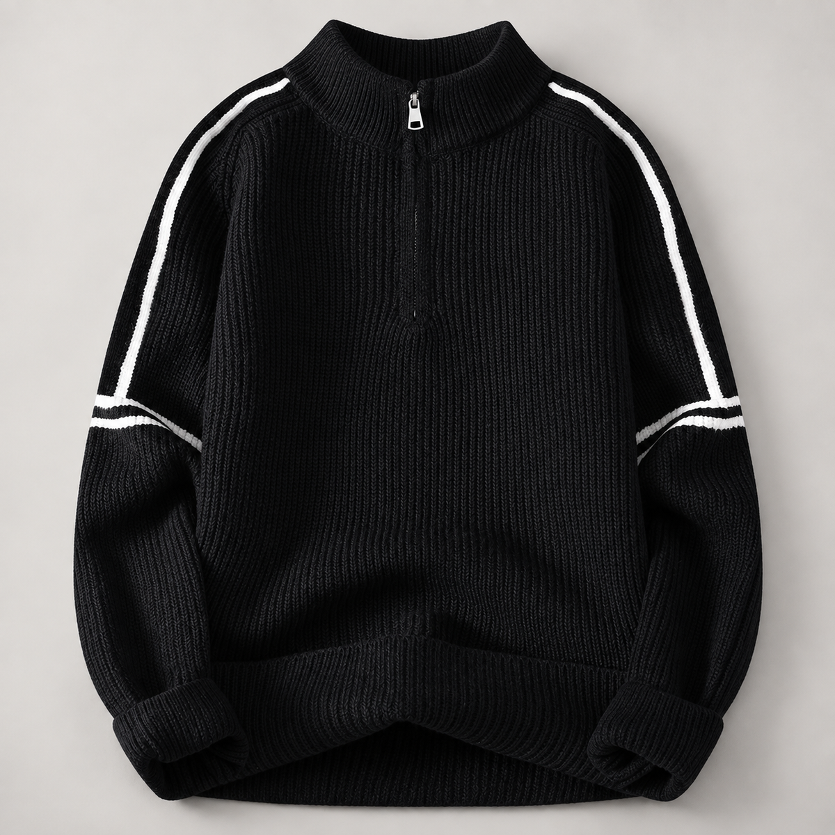 Pierce Men’s Ribbed Quarter-Zip Sweater