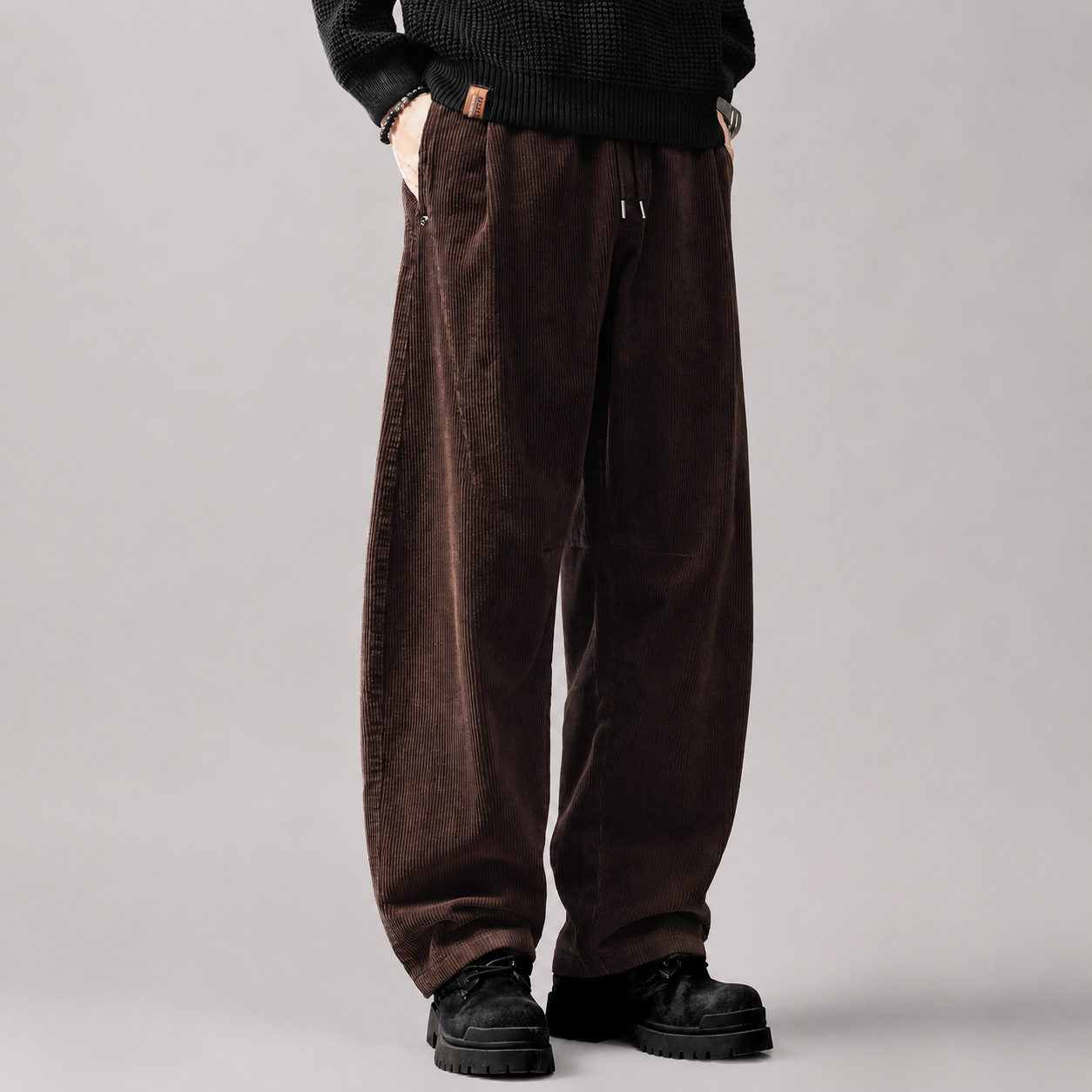 Chester Men’s Relaxed Wide-Leg Corduroy Pants