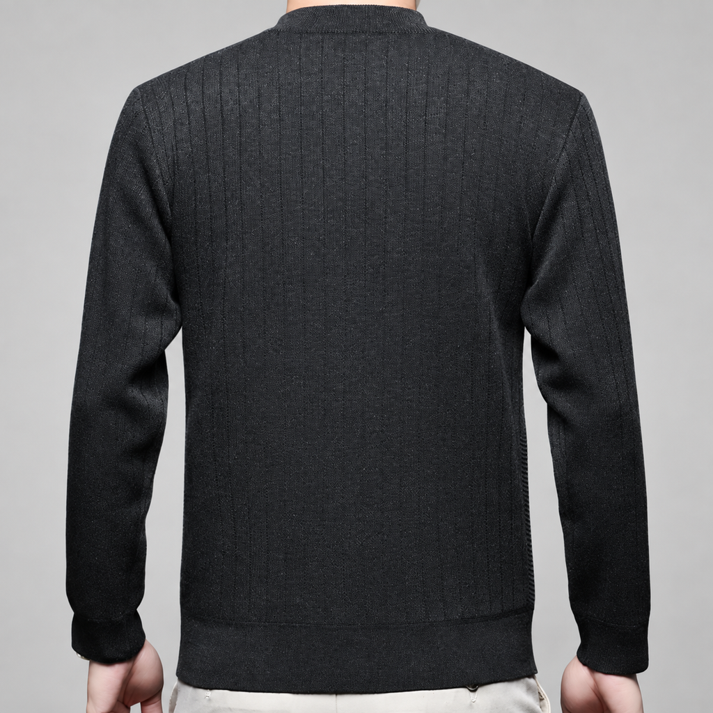 Coleman Men’s Chevron-Textured Mock-Neck Sweater