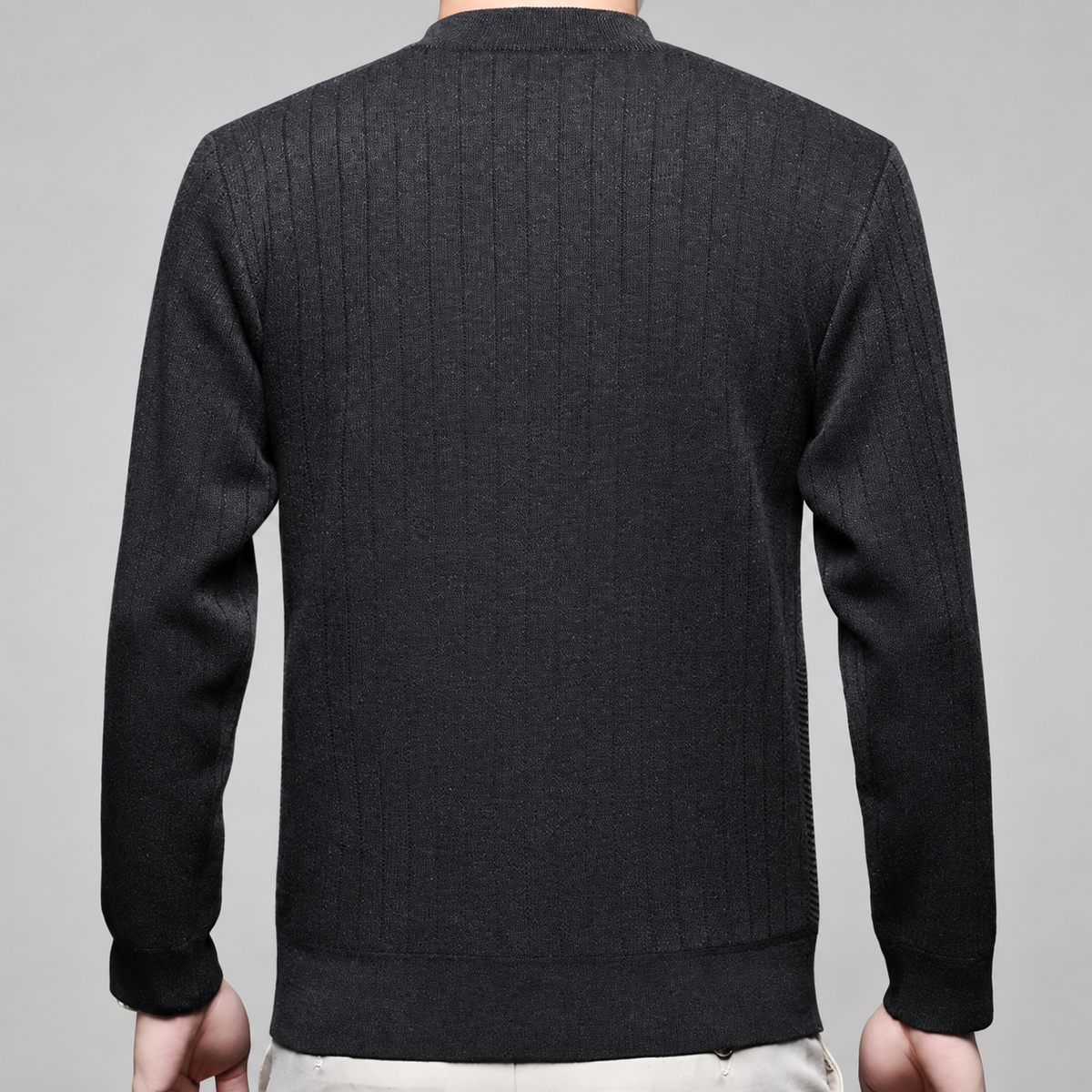 Coleman Men’s Chevron-Textured Mock-Neck Sweater