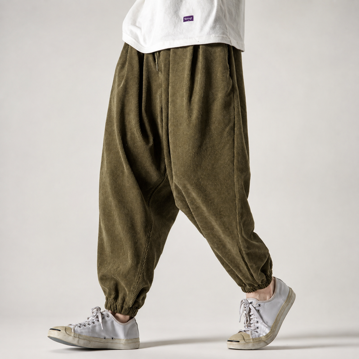 Colton Men's Corduroy Sweatpants – Relaxed Fit Ribbed Velvet Lounge Pants