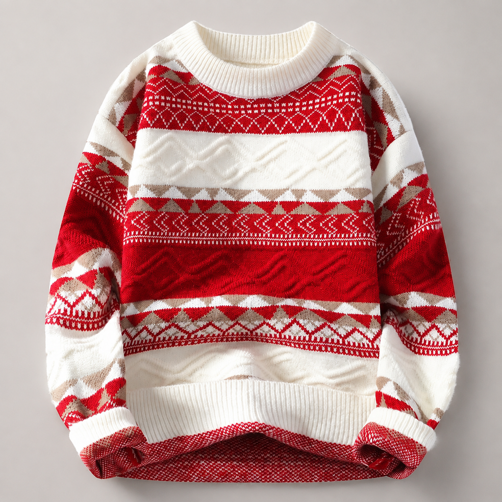 Colton Men’s Patterned Crewneck Knit Sweater