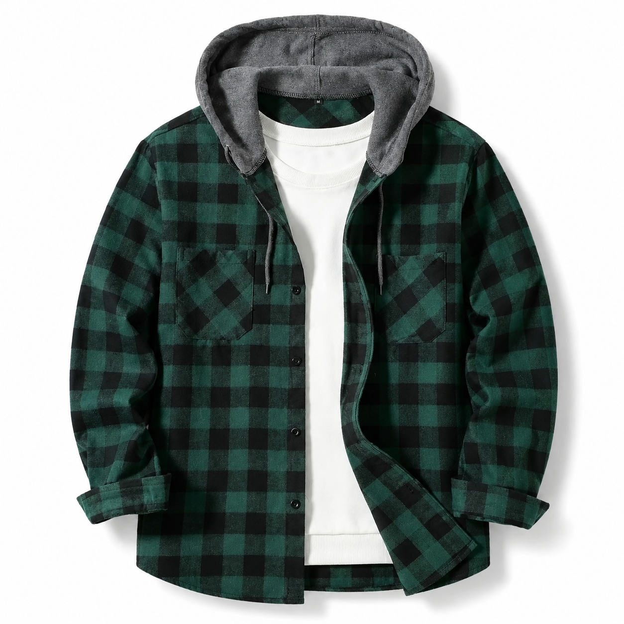 Colton Plaid Hooded Flannel Shirt Jacket