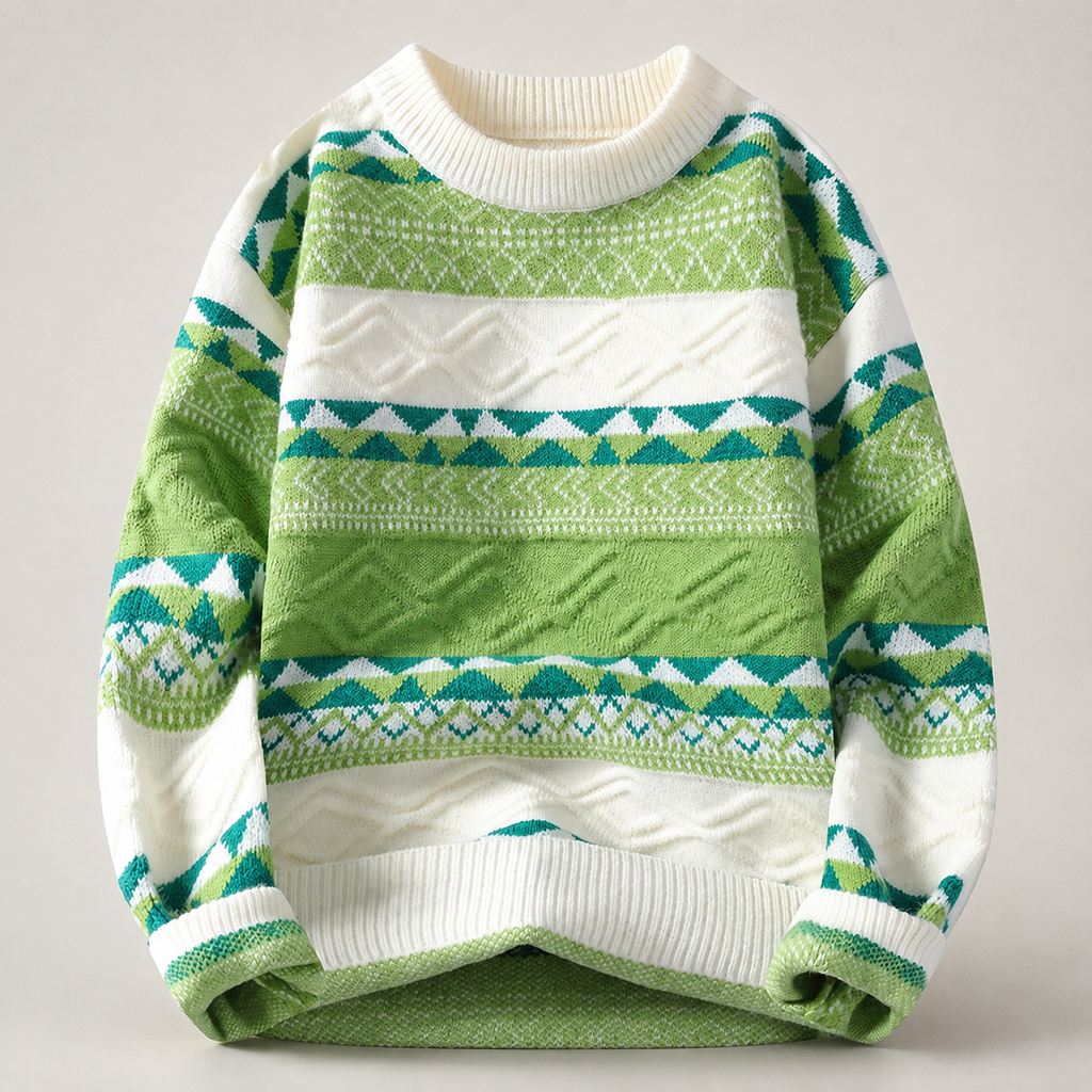 Colton Men’s Patterned Crewneck Knit Sweater