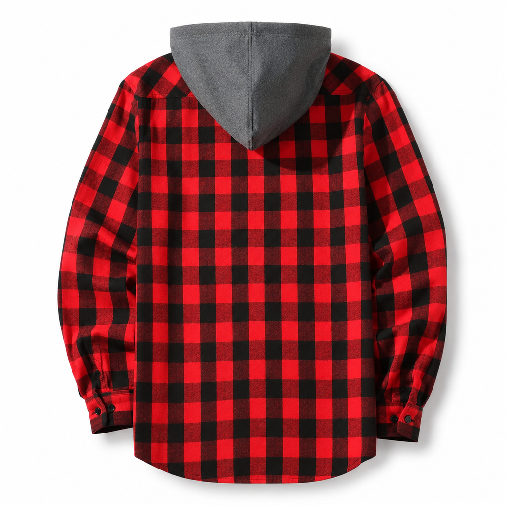 Colton Plaid Hooded Flannel Shirt Jacket