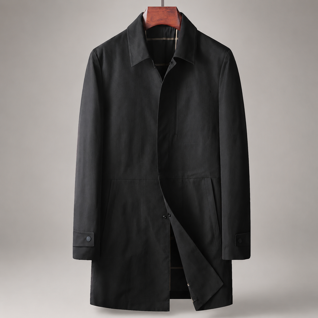 Colton Button Front Mid-Length Car Coat