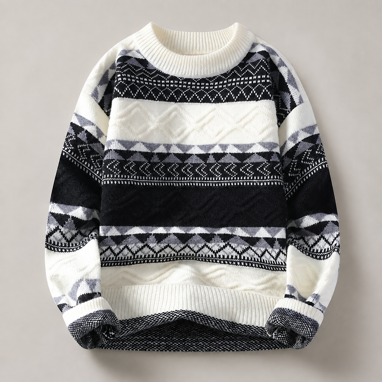 Colton Men’s Patterned Crewneck Knit Sweater