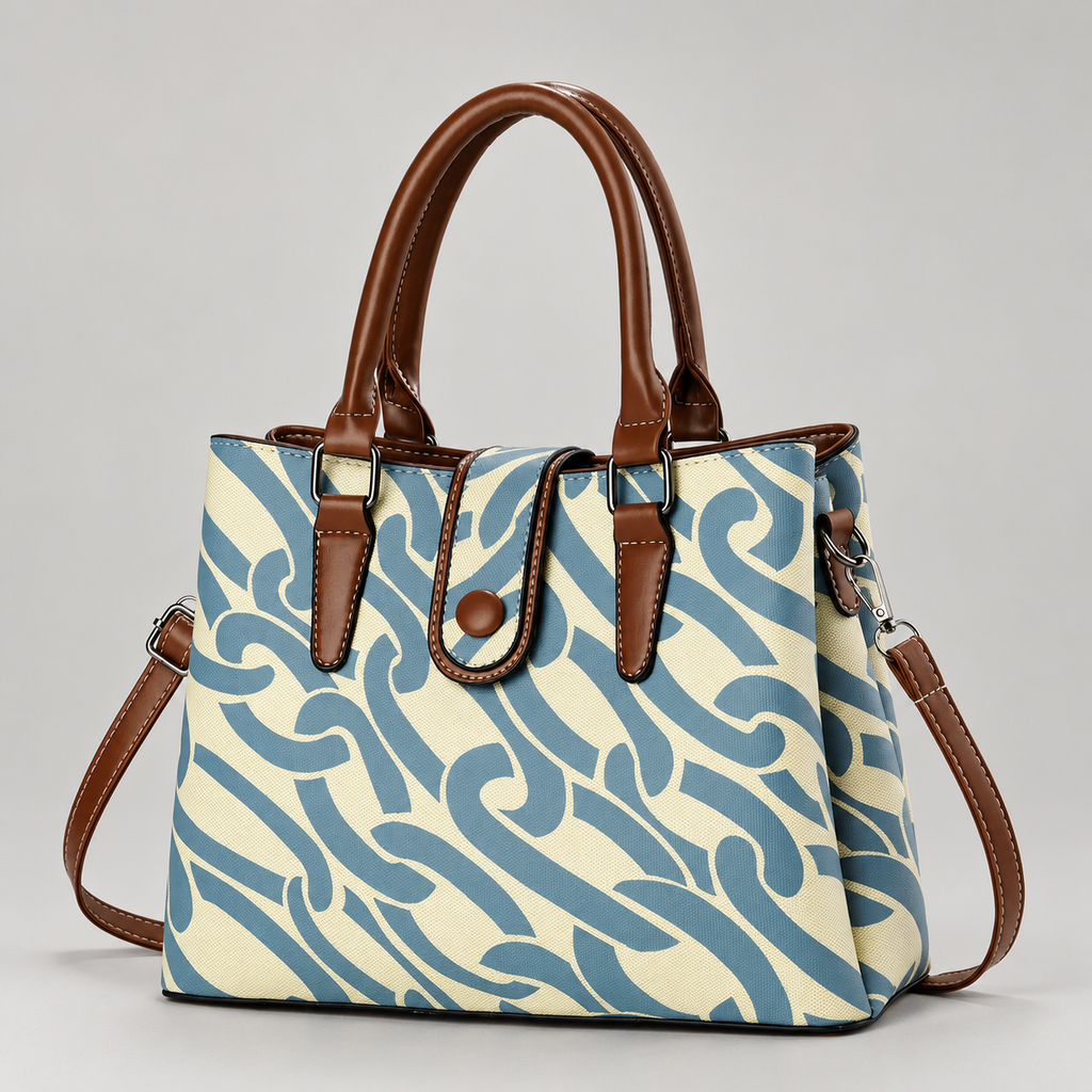 Simina Women’s Printed Tote Handbag with Detachable Strap