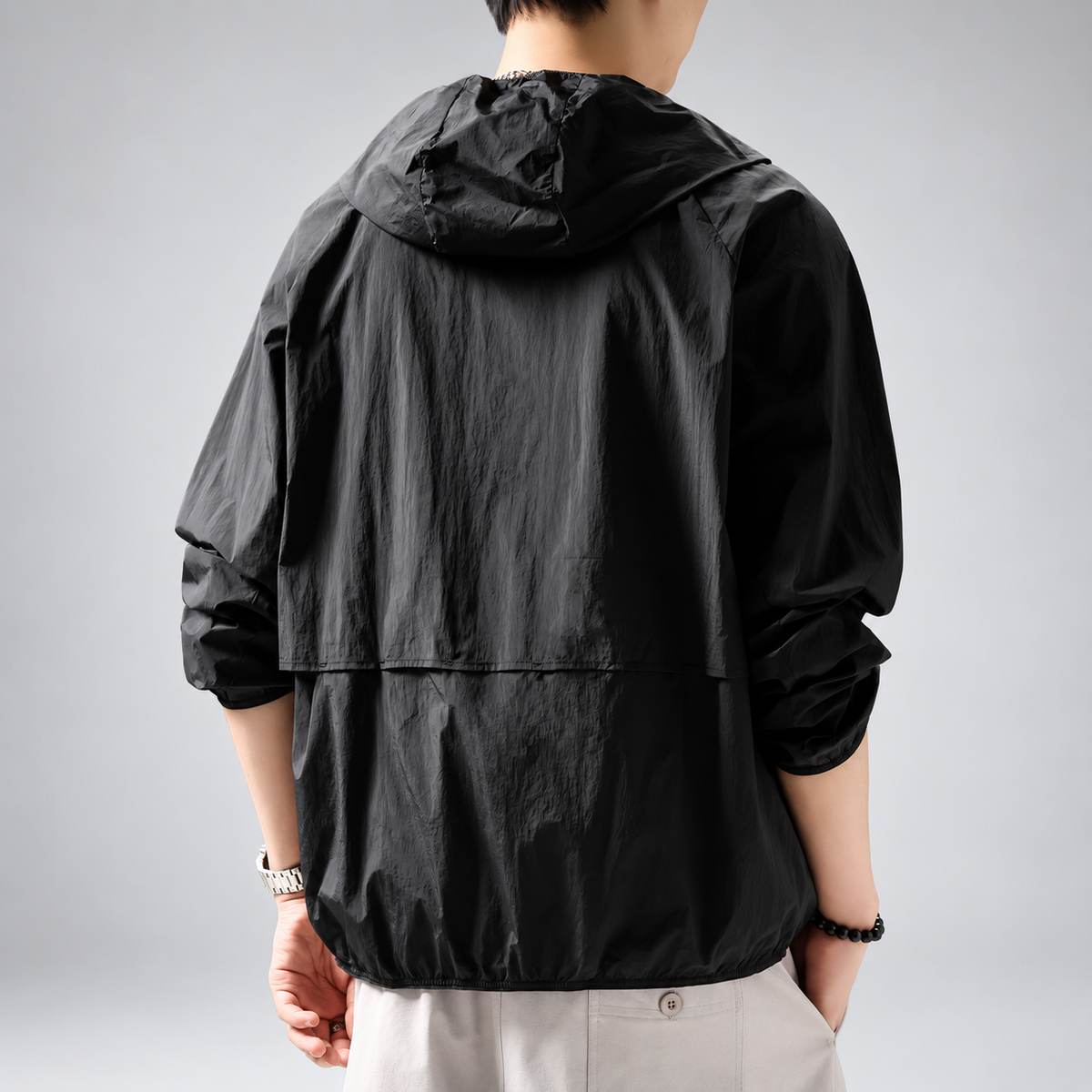 Adelmo Men's Relaxed Hooded Jacket with Zippered Pockets
