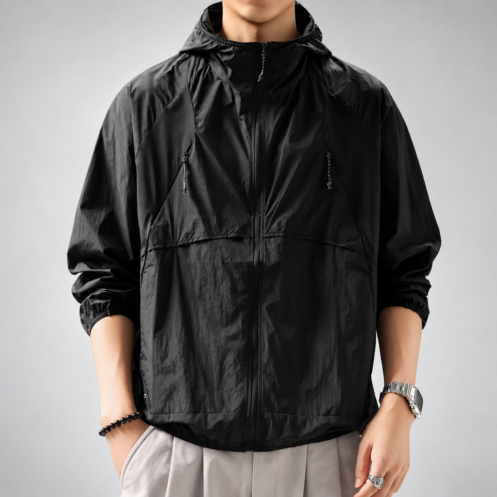 Adelmo Men's Relaxed Hooded Jacket with Zippered Pockets