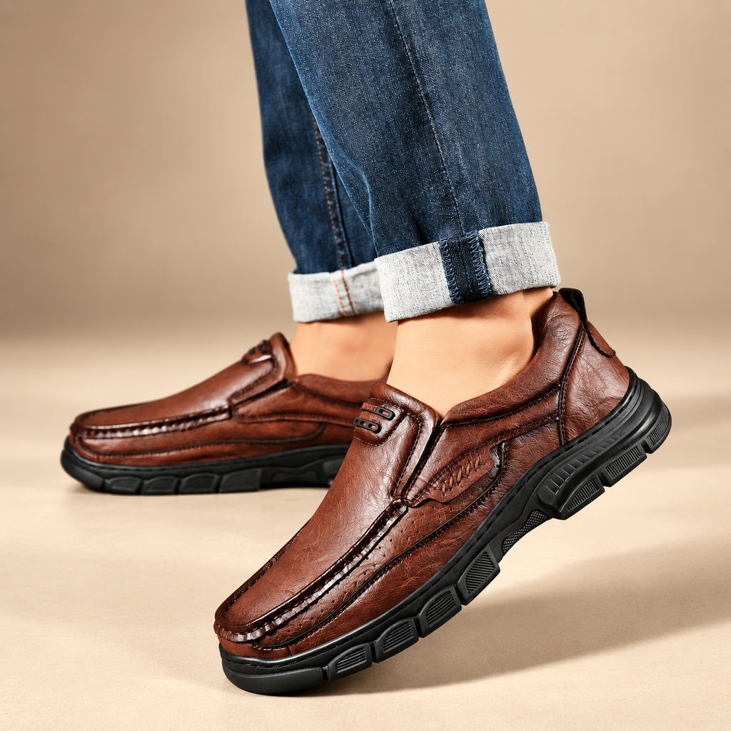 Daniel Men’s Moc Toe Slip-On Shoes with Chunky Sole