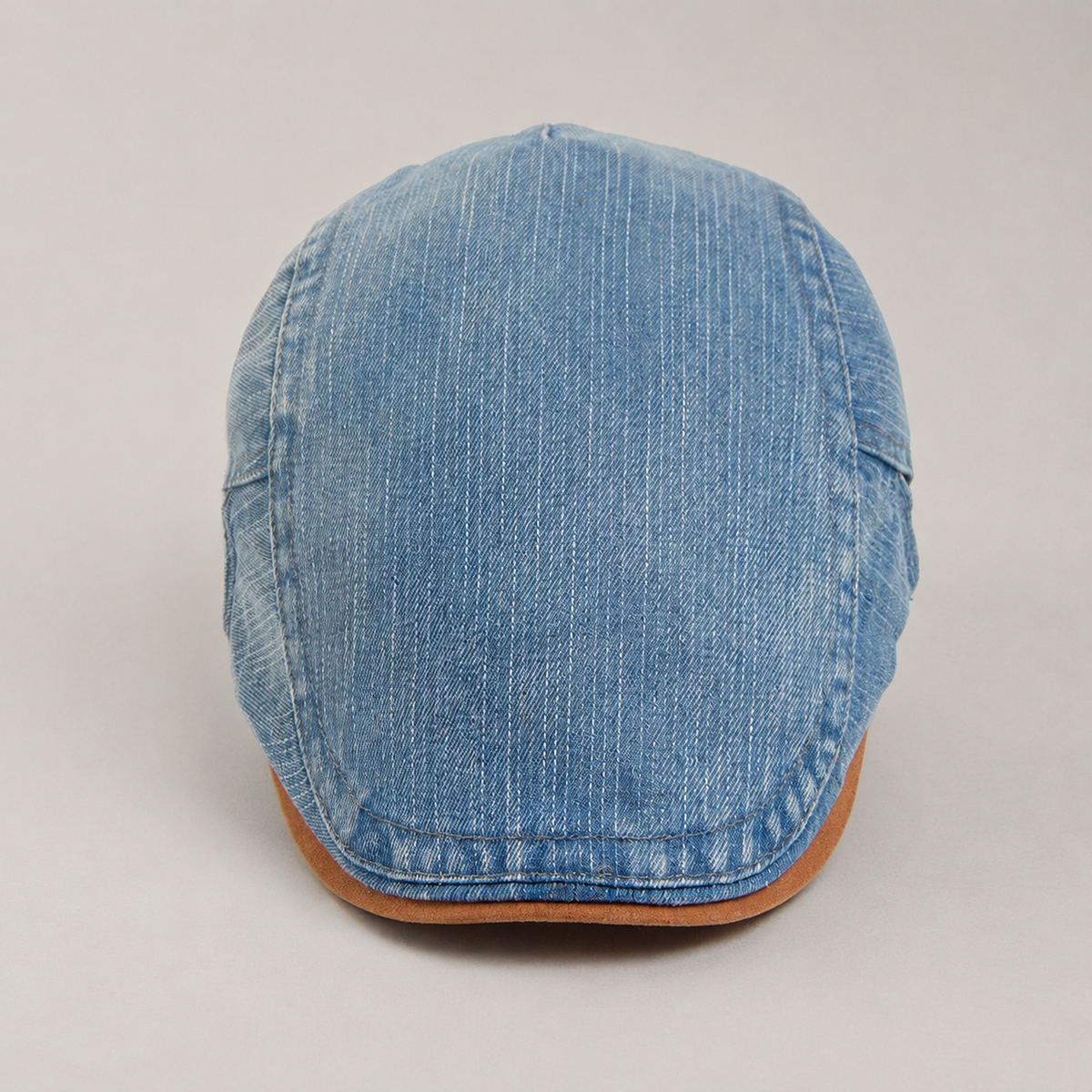 Dario Men’s Washed Denim Flat Cap with Adjustable Strap