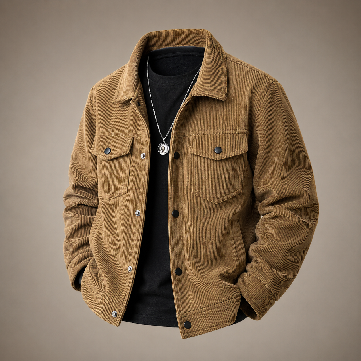 Declan Men's Casual Zip-Up Jacket – Stand Collar Lightweight Jacket