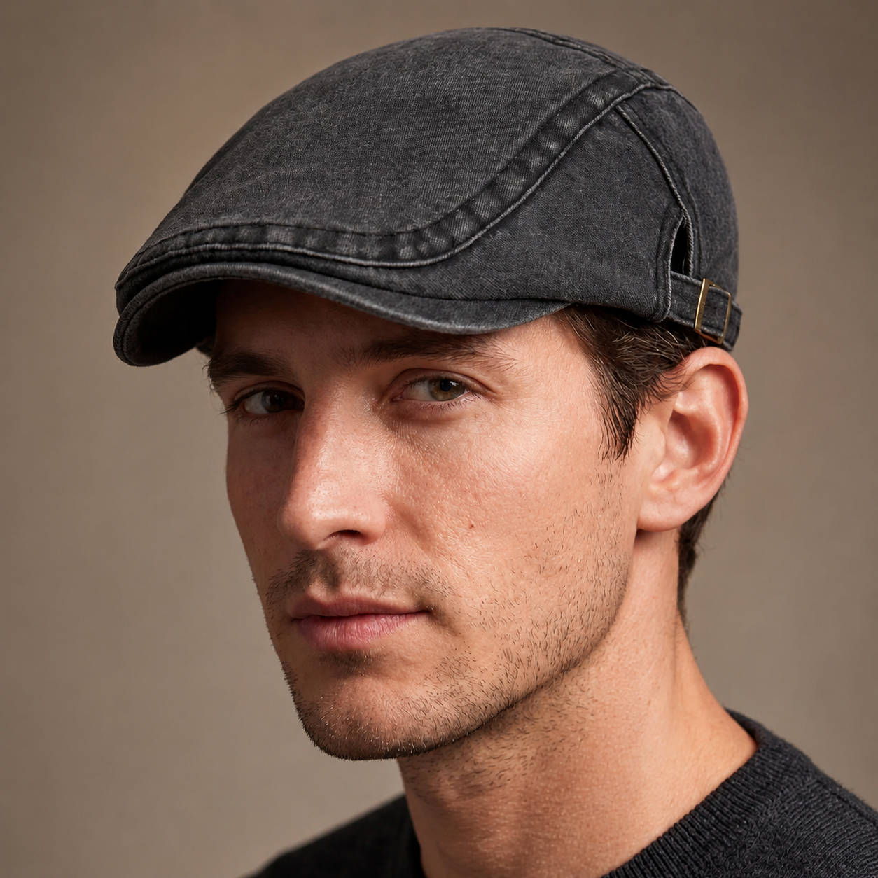 Denver 1920s-Inspired Denim Flat Cap