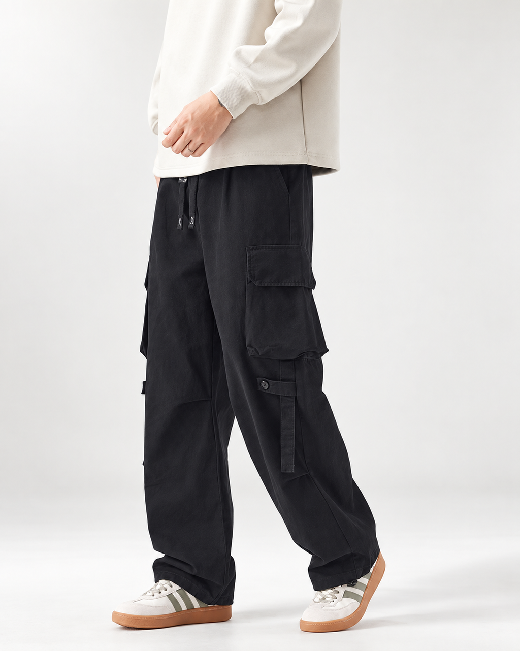 Dorian Men’s Loose-Fit Wide-Leg Cargo Pants