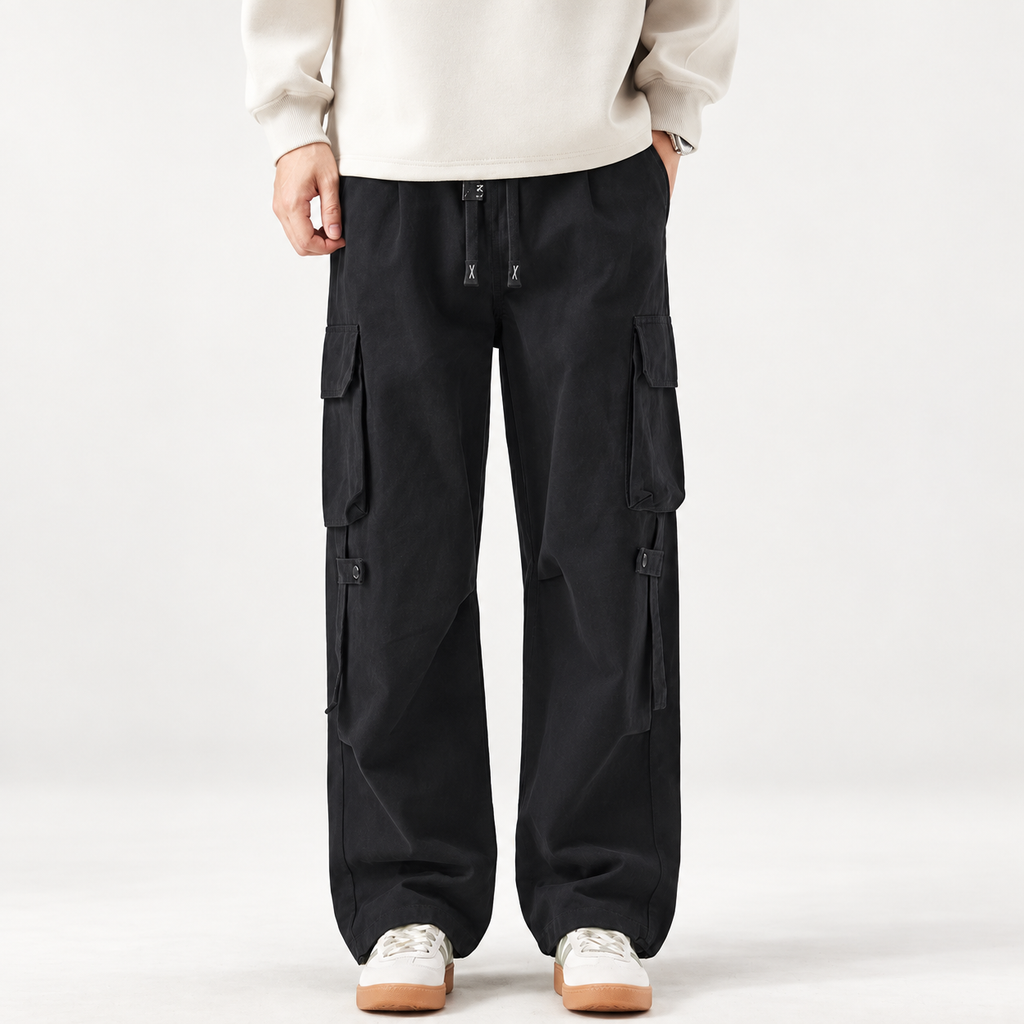 Dorian Men’s Loose-Fit Wide-Leg Cargo Pants