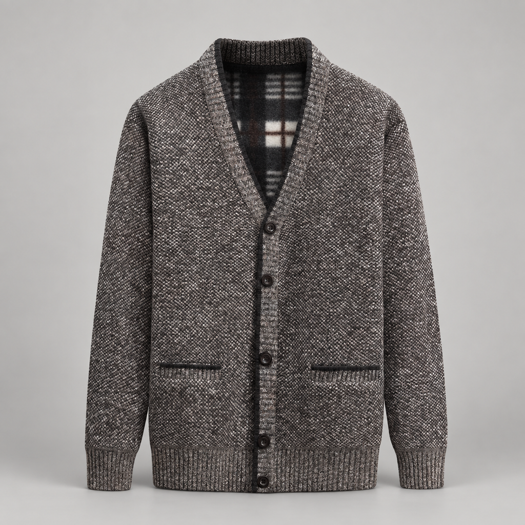 Edmund Men’s Textured V-Neck Button Cardigan
