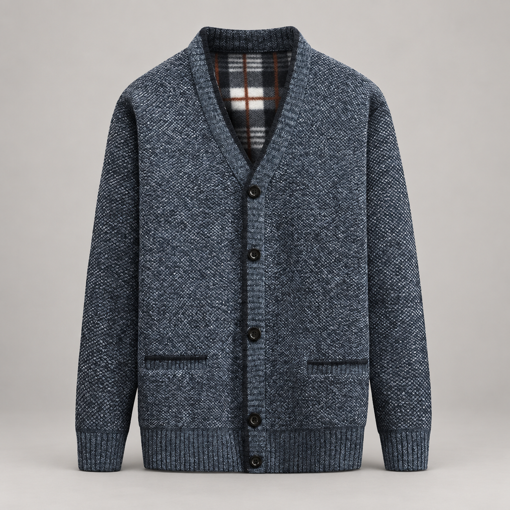 Edmund Men’s Textured V-Neck Button Cardigan