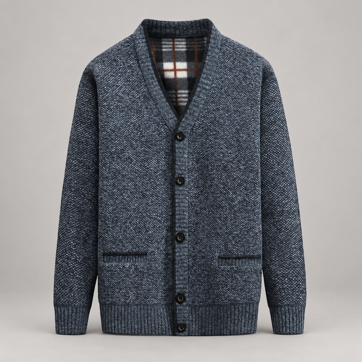 Edmund Men’s Textured V-Neck Button Cardigan