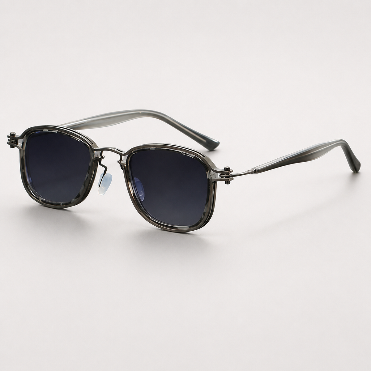 Edmund Double-Rim Square Sunglasses