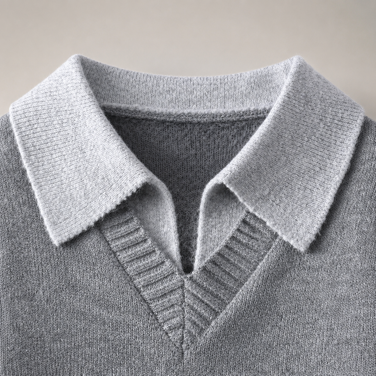 Edmund Men’s Contrast Collar Knit Pullover