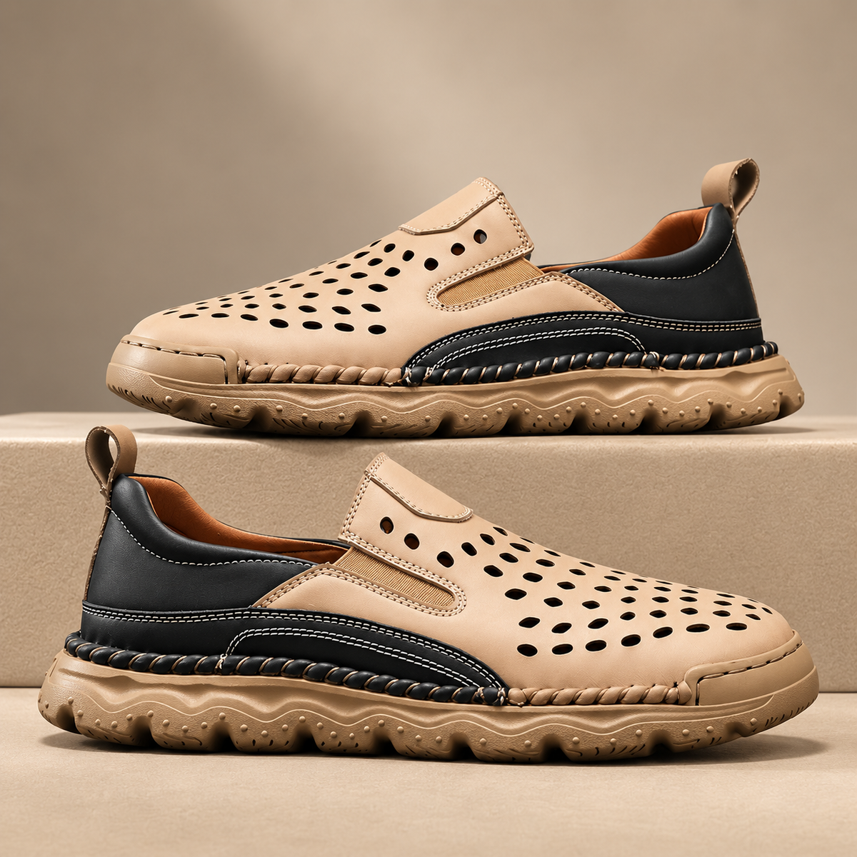 Edmund Men’s Cutout Slip-On Walking Shoes