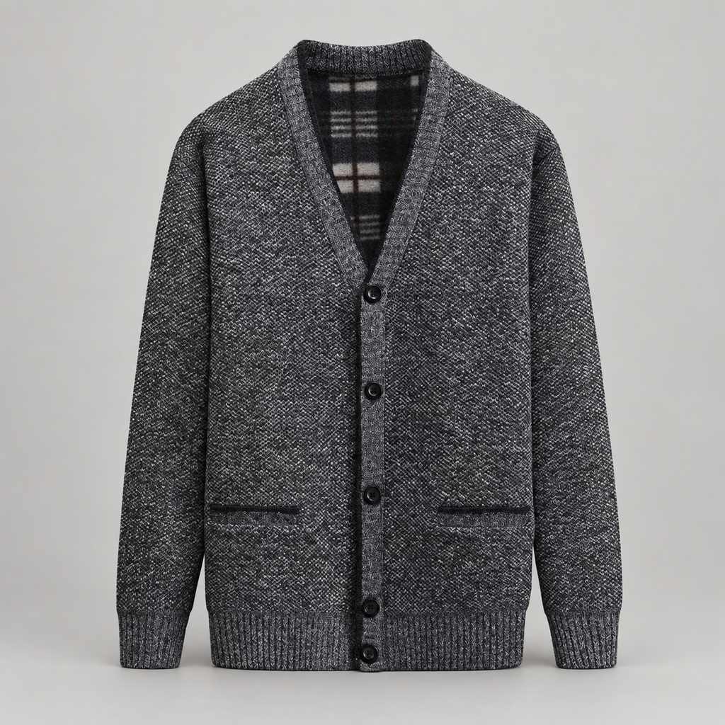Edmund Men’s Textured V-Neck Button Cardigan