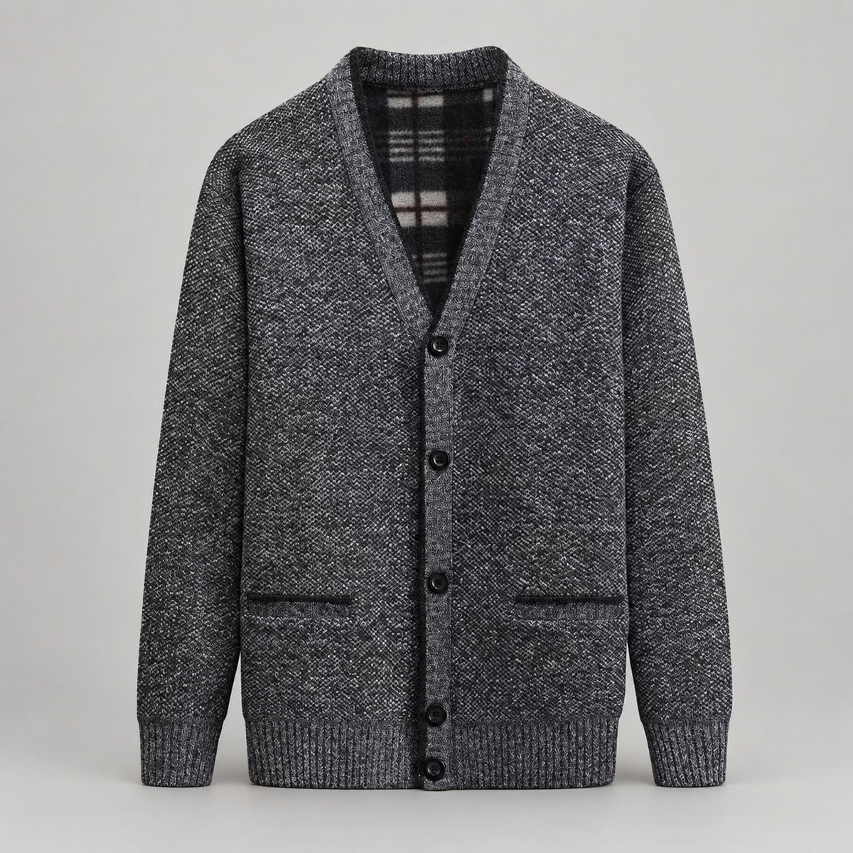 Edmund Men’s Textured V-Neck Button Cardigan